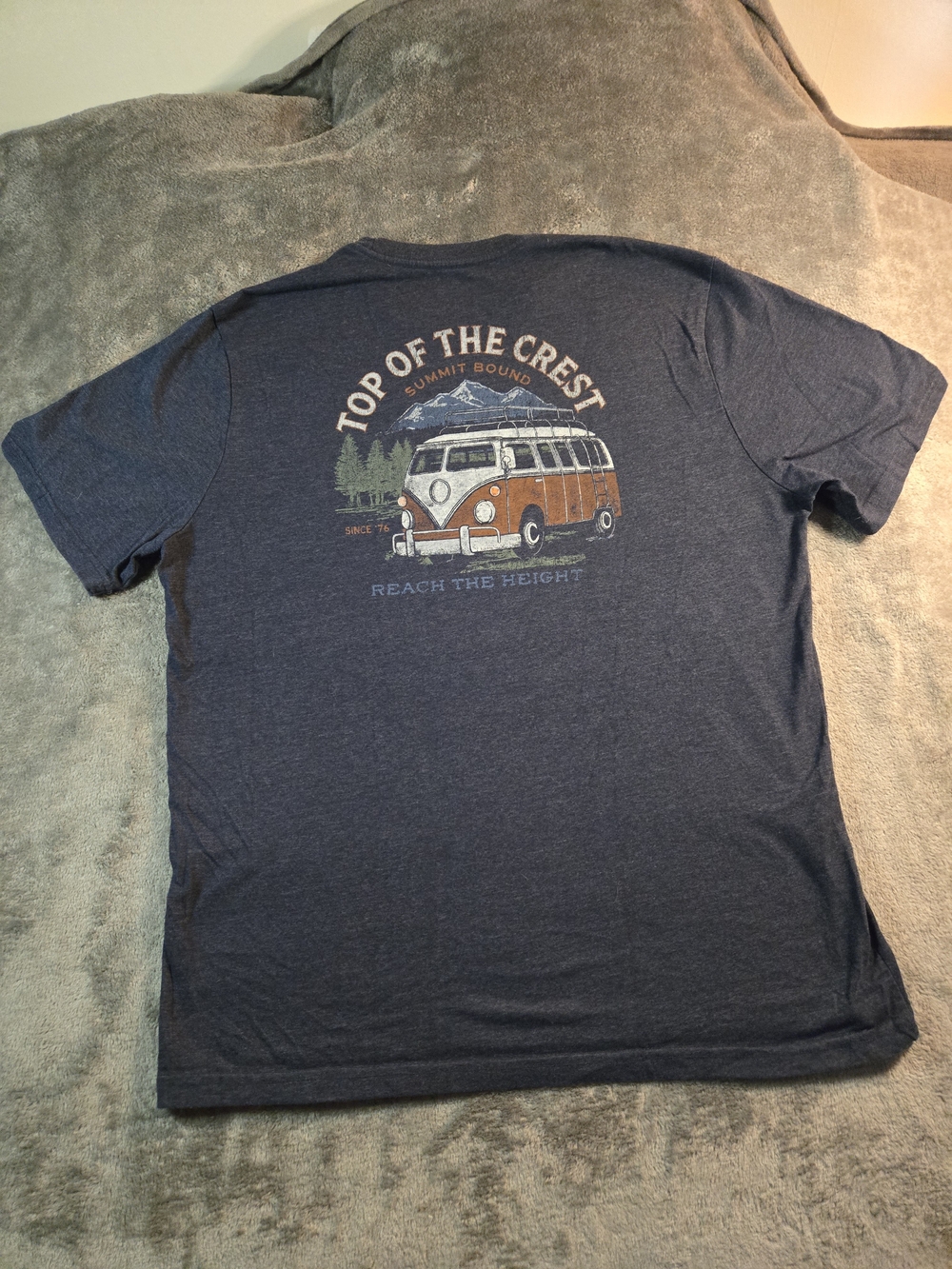 Jerzees Navy Short Sleeve Graphic Tee - Picture 4 of 5